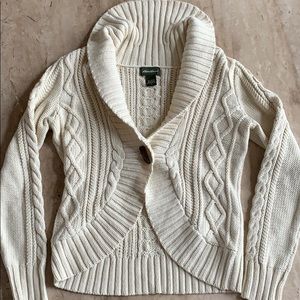Eddie Bauer Cream Cardigan Sweater